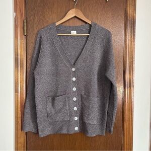 A New Day Gray Button-Up Women's Sweater Women's Medium